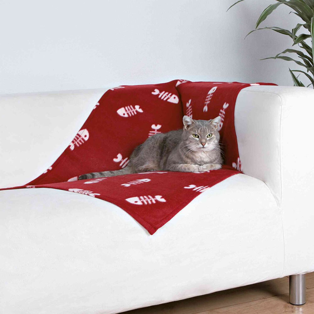 Bild 1 von Trixie Fleecedecke Beany - bordeaux, 100 x 70 cm