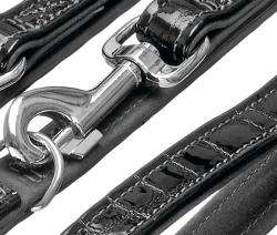 Bild 1 von Karlie BUFFALO KROKO Büffelleder-Leine - Schwarz  / (Variante) 14 mm, 110 cm