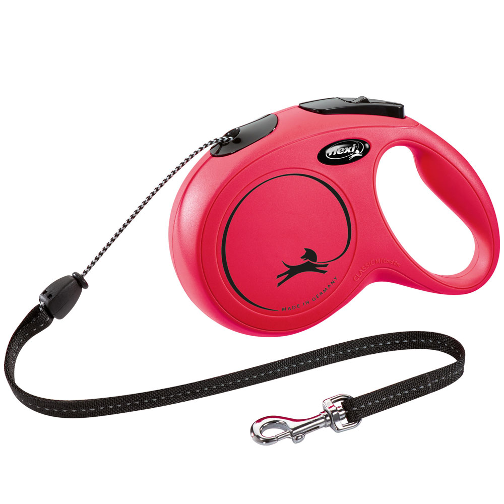 Bild 1 von FLEXI Rollleine New CLASSIC Seil - 8m, bis 20kg  / (Variante) Rot