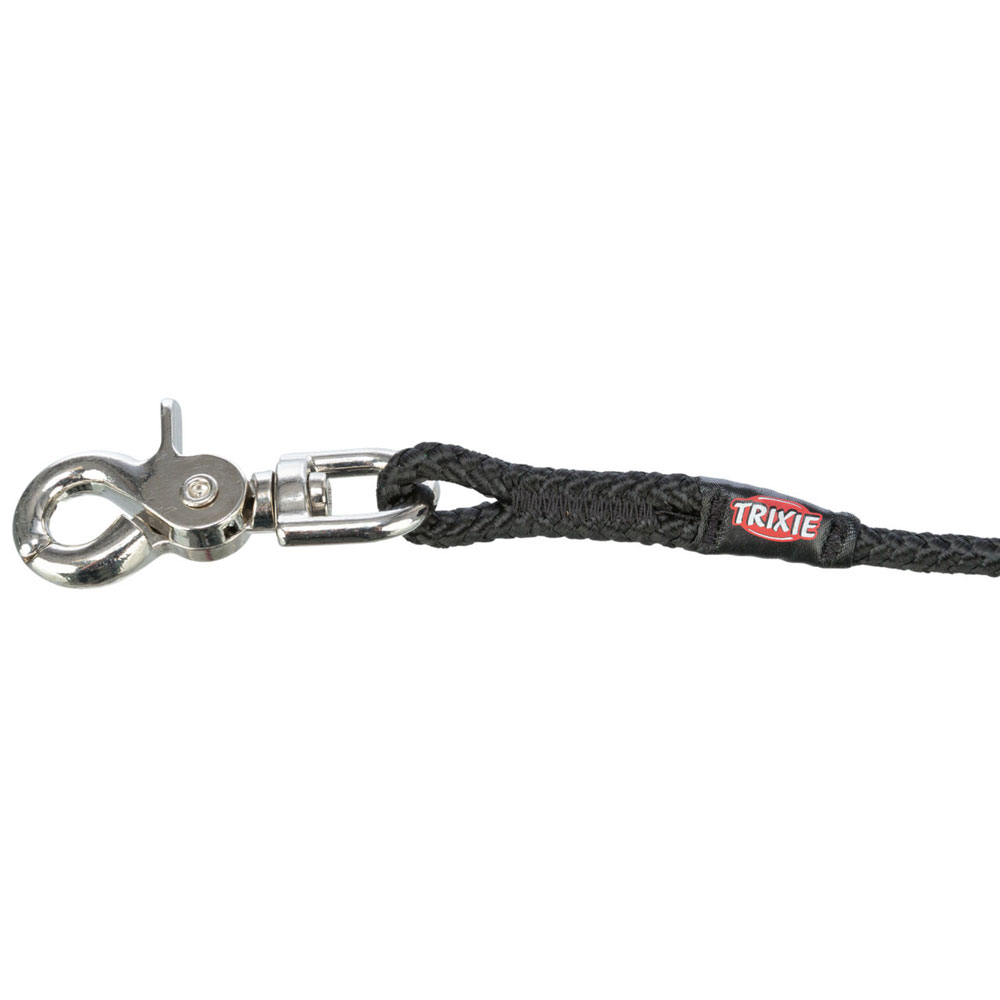Bild 1 von Trixie Schleppleine, rund aus Segeltau mit Trigger Snap Hook - schwarz